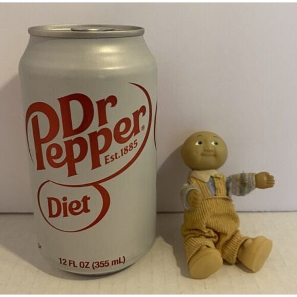 Vintage Plush Cabbage Patch Hugger Mini Boy Bald Baby Doll Magnet Made In Korea - Picture 7 of 7